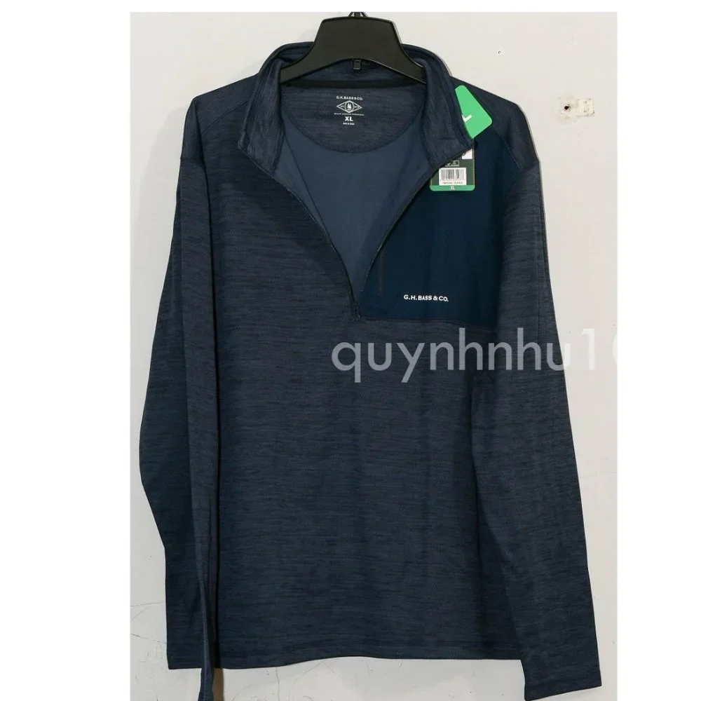 G.H. Bass Men's Quarter Zip Fleece Top - Picture 4 of 7